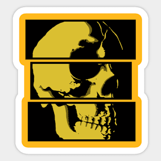 Yellow Skull Sticker